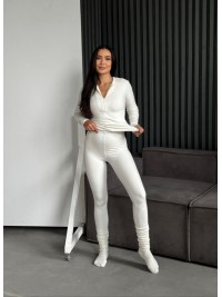 Жіночий термо-костюм молочного кольору 35337