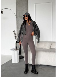 Жіночий термо-костюм кавового кольору 35338