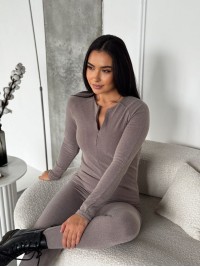 Жіночий термо-костюм кавового кольору 35338