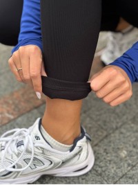 Жіночі лосини на флiсi чорного кольору 35366