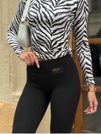 Жіночі лосини на хутрi чорного кольору 35367