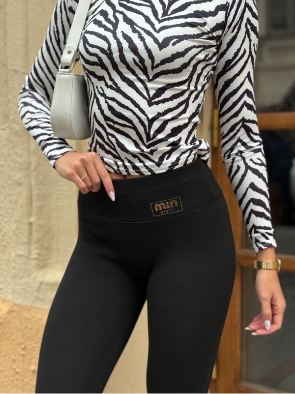 Жіночі лосини на хутрi чорного кольору 35367