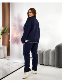 Жiночий прогулянковий костюм iз замшу синього кольору 35378