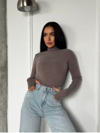 Жіночий термогольф кавового кольору 35383