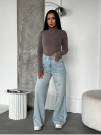 Жіночий термогольф кавового кольору 35383