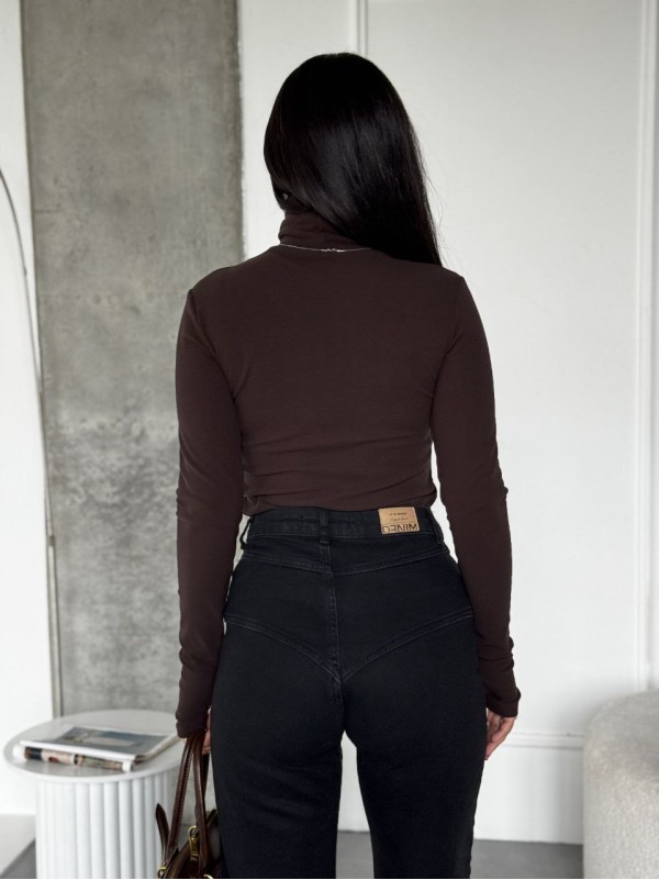 Жіночий термогольф коричневого кольору 35384