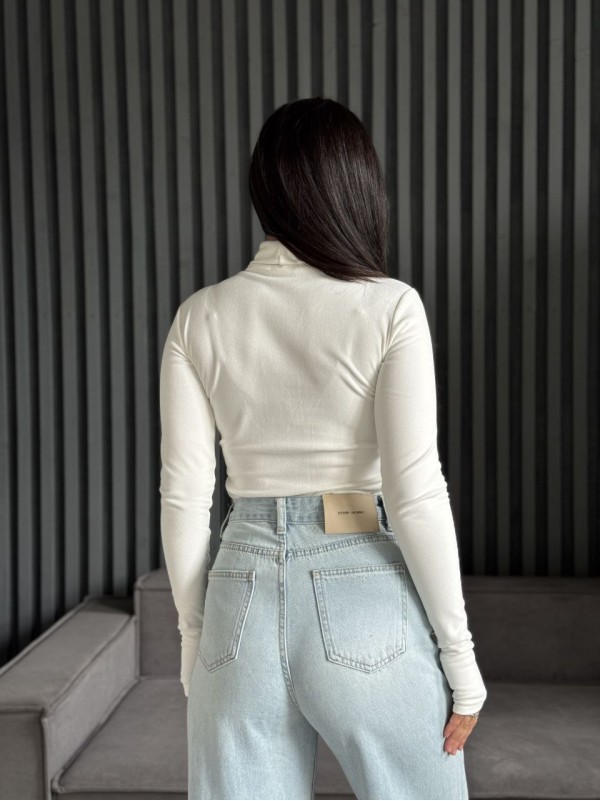 Жіночий термогольф молочного кольору 35385