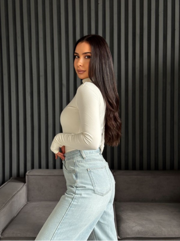 Жіночий термогольф молочного кольору 35385