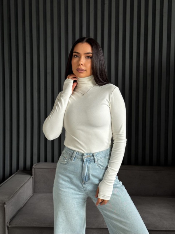 Жіночий термогольф молочного кольору 35385