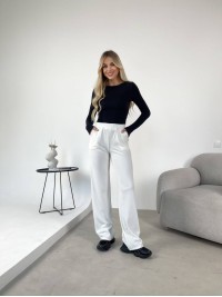 Жiночi ангоровi штани молочного кольору 35401