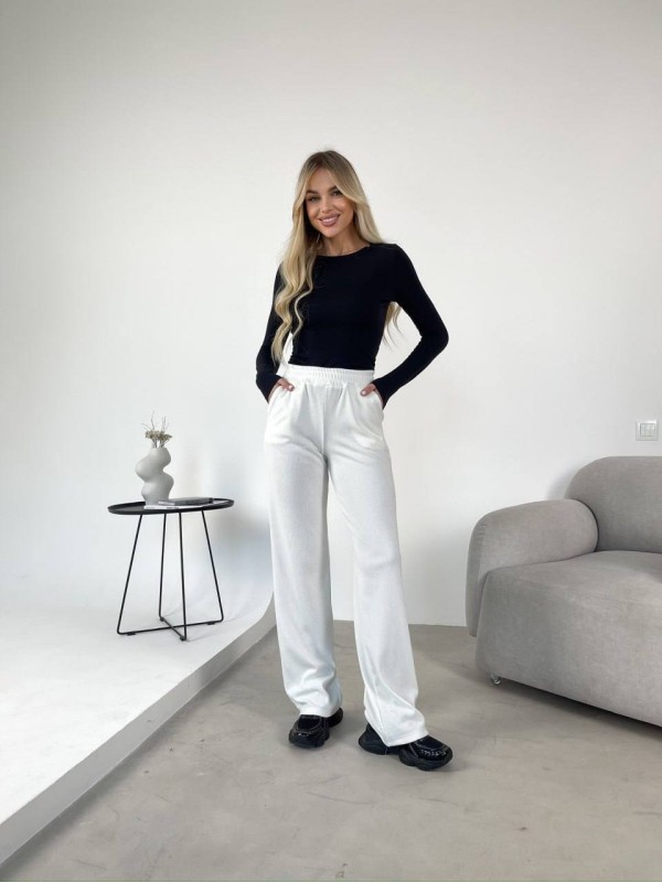 Жiночi ангоровi штани молочного кольору 35401