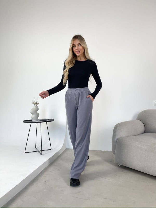 Жiночi ангоровi штани графiтового кольору 35402