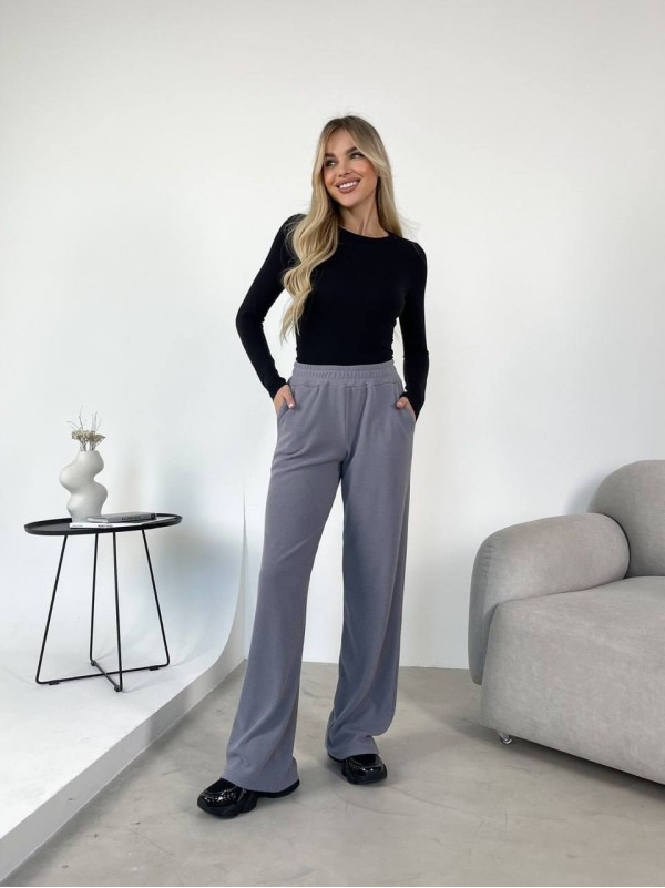 Жiночi ангоровi штани графiтового кольору 35402