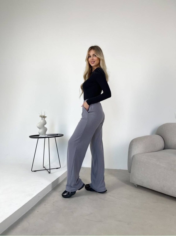 Жiночi ангоровi штани графiтового кольору 35402