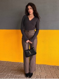 Жіночий легкий лонгслів графiтового кольору 35451