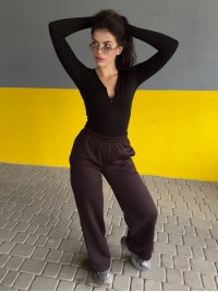 Жіночий легкий лонгслів чорного кольору 35453