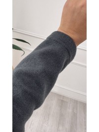 Теплий жiночий костюм графiтового кольору 35458