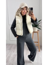 Теплий жiночий костюм графiтового кольору 35458