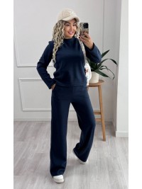 Теплий жiночий костюм синього кольору 35460