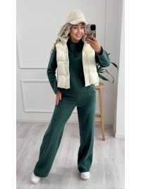 Теплий жiночий костюм смарагдового кольору 35461