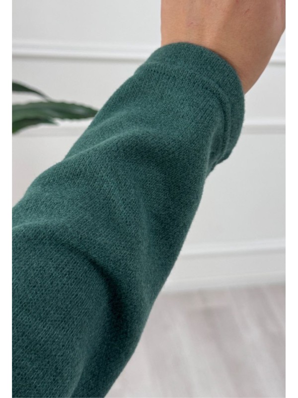 Теплий жiночий костюм смарагдового кольору 35461