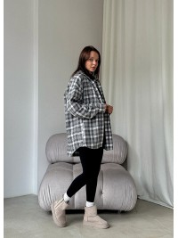 Жіночі уггі з натуральної замші на змійці (хутро) сірого кольору 35470