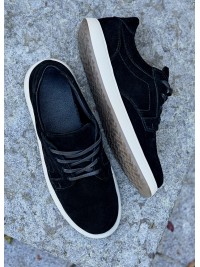 Чоловічі туфлі з натуральної замші на шнурівці чорного кольору 35472