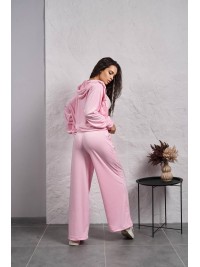 Жіночий велюровий костюм на змiйцi рожевого кольору 35514