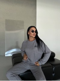 Повсякденний жiночий костюм 2-ка графiтового кольору 35527