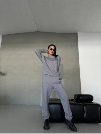 Повсякденний жiночий костюм 2-ка графiтового кольору 35527