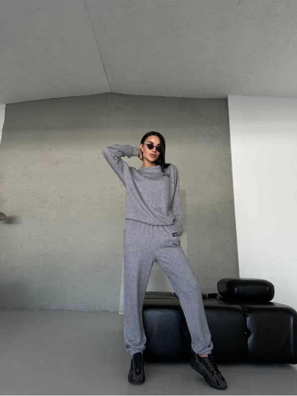 Повсякденний жiночий костюм 2-ка графiтового кольору 35527