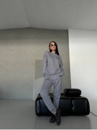 Повсякденний жiночий костюм 2-ка графiтового кольору 35527