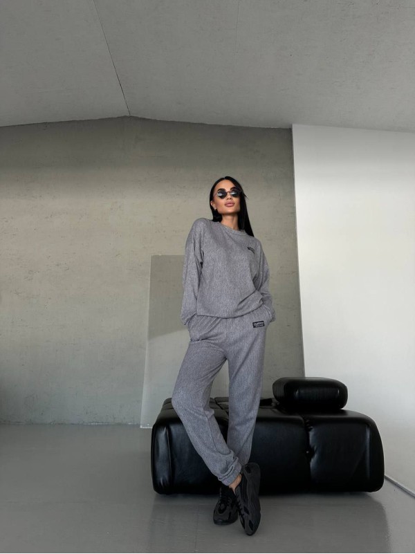 Повсякденний жiночий костюм 2-ка графiтового кольору 35527