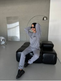 Повсякденний жiночий костюм 2-ка сiрого кольору 35528