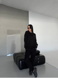 Повсякденний жiночий костюм 2-ка чорного кольору 35529