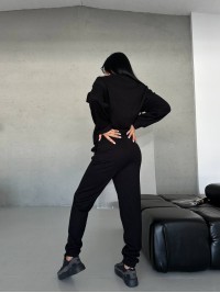 Повсякденний жiночий костюм 2-ка чорного кольору 35529