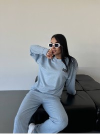 Повсякденний жiночий костюм 2-ка блакитного кольору 35530