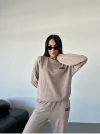 Повсякденний жiночий костюм 2-ка бежевого кольору 35531