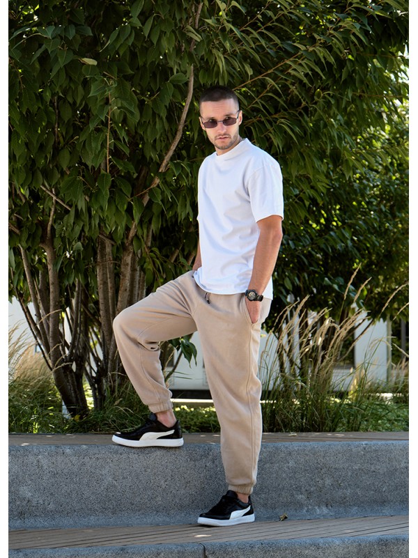 Чоловічі кросівки з натуральної шкіри чорного кольору 35544