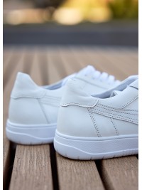 Чоловічі кросівки з натуральної шкіри білого кольору 35545