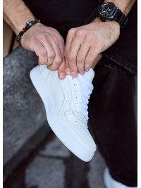 Чоловічі кросівки з натуральної шкіри білого кольору 35545