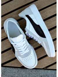 Кросівки чоловічі з натуральної шкіри білого кольору 35546