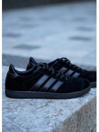 Чоловічі кеди з натуральної замші чорного кольору 35549