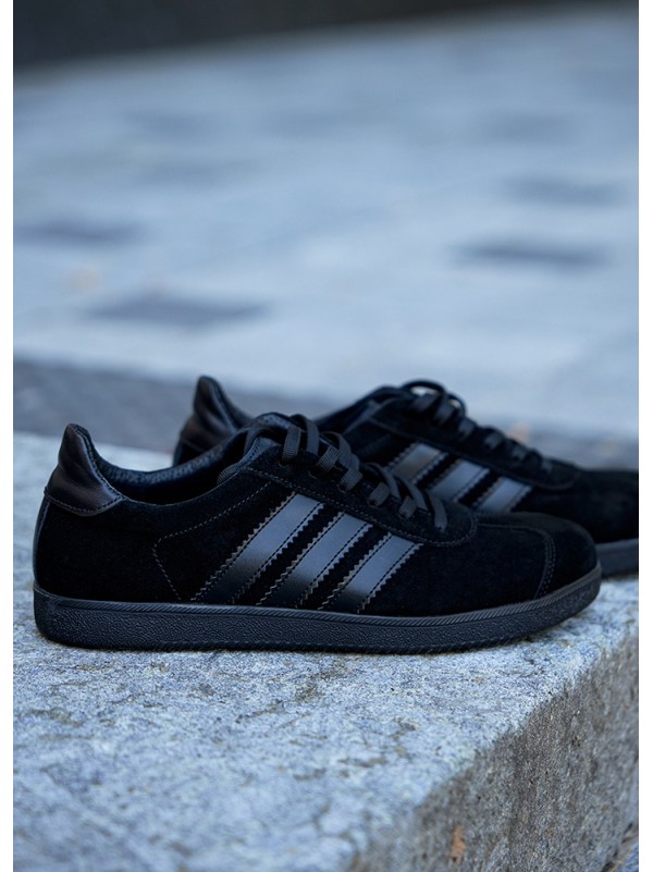 Чоловічі кеди з натуральної замші чорного кольору 35549