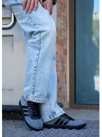 Чоловічі кеди з натуральної замші сірого кольору 35550