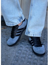 Чоловічі кеди з натуральної замші сірого кольору 35550