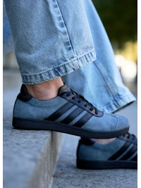 Чоловічі кеди з натуральної замші сірого кольору 35550