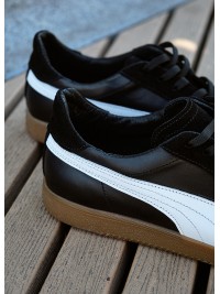 Кеди чоловічі з натуральної шкіри чорного кольору 35551