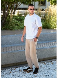 Кеди чоловічі з натуральної шкіри чорного кольору 35551