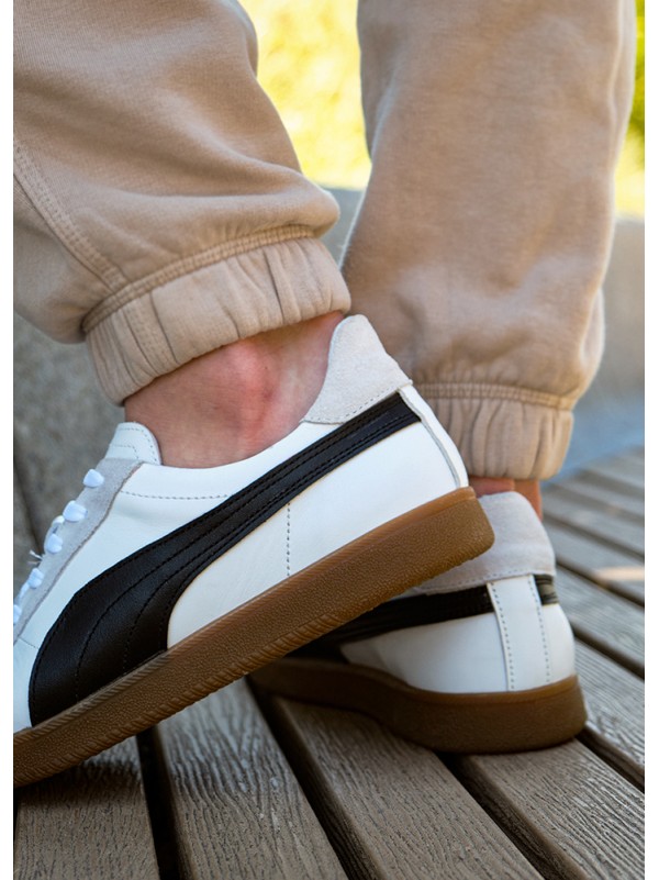 Кеди чоловічі з натуральної шкіри + замша білого кольору 35552